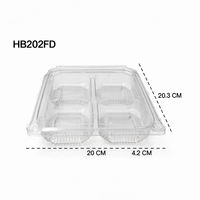 PET Clamshell Cake Plastic Wegwerp Voedselverpakking voor de Groothandel