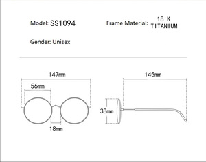 Gafas Superovo de Lujo Unisex con Montura Grande Dorada de 18K, Ligeras, sin Aro, Estilo Casual y de Negocios, con <span class=keywords><strong>Lentes</strong></span> Graduables - Product Image 6