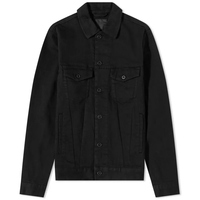 Veste en jean extensible noire classique de haute qualité personnalisée pour hommes
