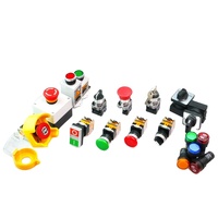 Selector giratorio momentáneo de encendido/apagado de 22mm, interruptor de botón de parada de emergencia Industrial