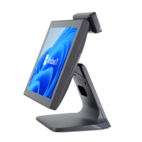 Système de point de vente tactile 15 pouces de nouvelle conception, écran client VFD, caisse enregistreuse, terminal de point de vente de bureau 1024*768, fourni par l'usine