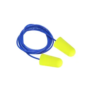 High Quality Disposable earplugs With nylon Cord Reduces Harmful noise reduction Hearing Protection Working Ear Plug