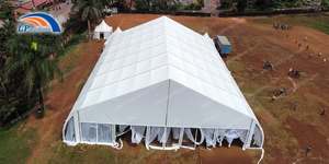 Trung Quốc Nhà Máy 30M Khoảng Nhôm Cấu Trúc Đường Cong Hình Dạng Lớn Lều Như 2000 2500 Khách Hội Trường Đám Cưới Trong Uganda - Product Image 2