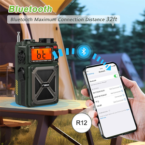 Multi-band noaa/AM/FM/SW xách tay có thể sạc lại quây Receiver với SOS báo động không dây chữ số Retro Loa - Product Image 4