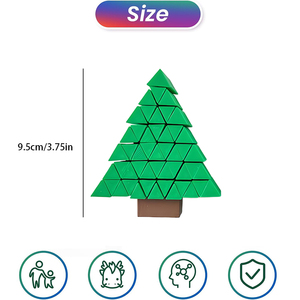 Bébé premier mini pixel arbre de noël jouets d'apprentissage marionnettes à doigt en plastique coloré nouveaux cadeaux de noël décorations de noël intérieur - Product Image 2