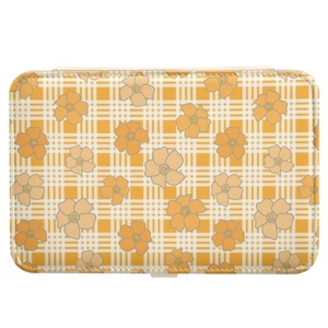 Hawaiian Puakenikeni Flower Mini Travel <b>Case</b> Custom Print Velvet Jewelry Storage Box PU Leather Small Jewelry Storage Organizer - Product Image 2