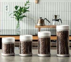 Boîte à vide automatique 1,8 L avec couvercles pour le stockage des aliments dans le café Électrique intelligent avec valve CO2-Release Stockage des aliments en verre C - Product Image 3