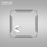 Boîte à lumière LED murale, panneau publicitaire en acrylique avec profil en aluminium, liste de prix, ouverture sur quatre côtés, ultra-mince, publicité, modèle AF14A