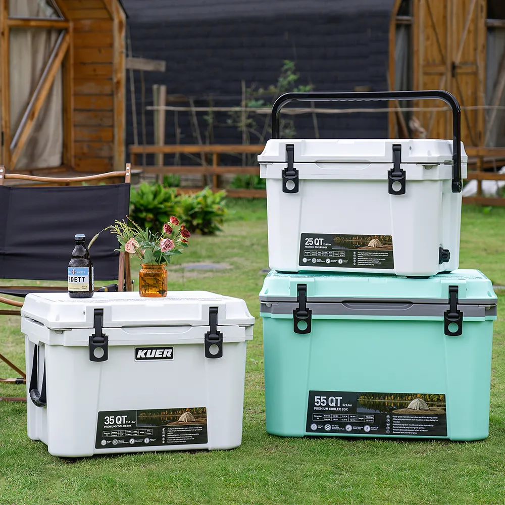 KUER coffre à glace PE/PU injection de bière coffre à glace glacière pour boissons pêche en plein air