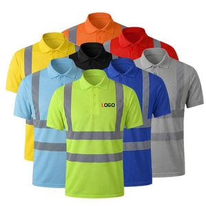 Reflective High Visibility Work Shirt <b>Polo</b> Shirt Custom Mesh Breathable Sweat-absorbent Reflective Safety Uniform <b>Polo</b> Shirts - Product Image 1