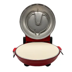 Pizza yapma makinesi için taş tava ile kubbe yuvarlak 1200W Mini Pizza fırını makinesi