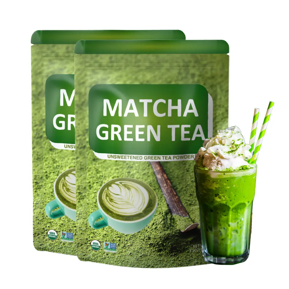 Hoge Kwaliteit Biologische 100% Pure Matcha Poeder Groene Thee Voor Platte Buik