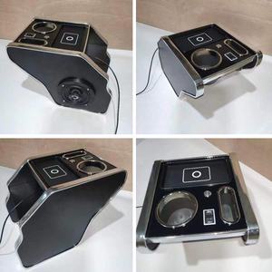 Boîte de rangement USB pour Hiace van KDH200, boîtier de console à corps étroit avec <span class=keywords><strong>haut</strong></span>-<span class=keywords><strong>parleur</strong></span> et <span class=keywords><strong>support</strong></span> de tasse de chargement sans fil, 2005 — 2018 - Product Image 6