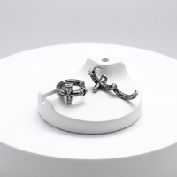 Boucles d'oreilles minimalistes vintage en acier inoxydable, style demi-vis, idéales pour les cadeaux
