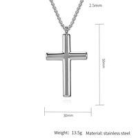 Liontin Salib Melengkung Berkualitas Tinggi Lapis Emas 18k Bahan Stainless Steel Perhiasan Fashion Kalung Pria Unisex Grosir