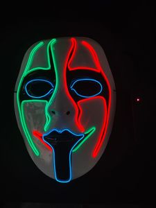 Dasheng Mặt Nạ Ẩn Danh Đảng Flashing Masquerade Halloween Phục Sinh LED Glow Rave Ghostface Mặt Nạ - Product Image 6