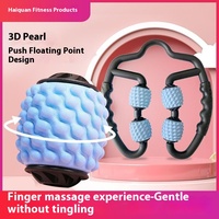 Anneau de yoga à 4 roues en caoutchouc souple Bâton de massage en mousse plastique Relaxation musculaire des jambes Visage Tête Bras Accessoires de massage sportif