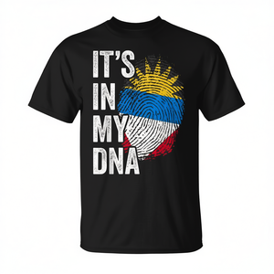 Camiseta Premium con la Bandera de Antigua y Barbuda, Orgullo de Raíces Genéticas, ITS en MI ADN, Ropa Promocional - Product Image 2