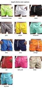 Shorts <span class=keywords><strong>de</strong></span> Playa para Hombre, Casuales, Sólidos, <span class=keywords><strong>de</strong></span> Cintura Media, con Parches, Ligeros, <span class=keywords><strong>de</strong></span> Secado Rápido, con Cordón Ajustable - Product Image 6
