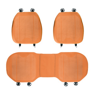 Cojín de asiento de coche de cuero de Nappa moderno para todas las estaciones transpirable cubierta de asiento fino borde de gama alta para conductor principal y pieza única trasera - Product Image 5