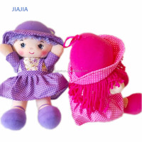 Poupées de chiffon en coton faites à la main jouets en peluche gonflables doux style dessin animé bébé jouet en peluche pour filles en gros