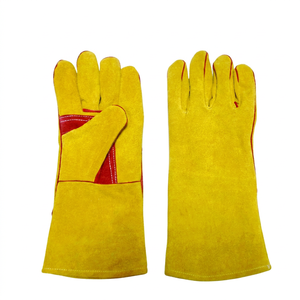 TIG MIG Stick Goatskin Fleece Lined Breathable/Comfortable Straight Thumb Anti-Smash Molten Metal Splash Test High <b>Gloves</b> - Product Image 1