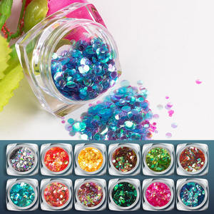 2024 Новое поступление, Лидер продаж, 12 видов цветов свободные блестки, Русалка, блестки, круглые блестки, блестки для дизайна ногтей, смешанные, украшения для ногтей, блестки - Product Image 1