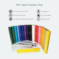 Rollo de Vinilo Termotransferible de PVC al por Mayor para Textiles, Vinilo HTV de Alta Temperatura para Camisetas, Impresión de Prendas, Colores Personalizados