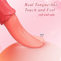 Realistische Zungenleck-Vibratoren für Brustwarzen, Brust und Vagina, Klitorisstimulator mit 10 Vibrationen