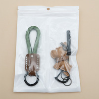 Porte-clés de voiture en cuir véritable fait main pour chiot bouledogue français, cordon anti-perte en corde tressée, emballé individuellement, moderne et simple