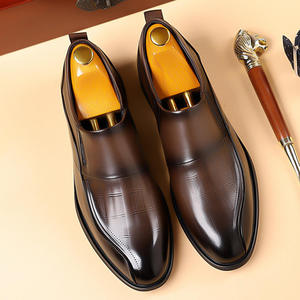 Chaussures habillées décontractées pour hommes, faites à la main, à lacets, surélevées, pour le bureau, professionnelles, en cuir véritable, vente en gros - Product Image 1