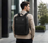 Sac à dos unisexe Oxford pour ordinateur portable avec port USB, fermeture éclair, imperméable, en polyester, grande capacité (moins de 24L), style professionnel élégant