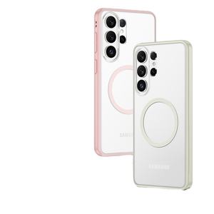 Étui magnétique pour téléphone portable S26 Ultra, design autocollant, antichoc, PC+TPU, couleur unie, maintien magnétique puissant pour - Product Image 1