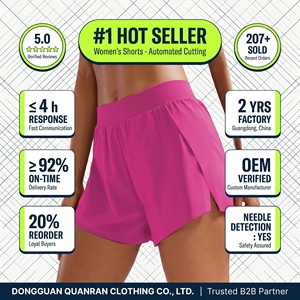 Shorts de course pour femmes 2 en 1 respirants à séchage rapide, double couche, taille haute, ceinture élastique, shorts de sport pour la salle de sport - Product Image 6