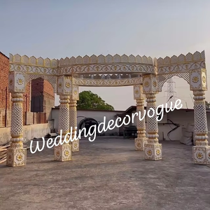 Trending Triveni Mandap de madera para bodas al aire libre Mandap de boda de Estilo Vintage Mandap de matrimonio moderno con temas de jardín - Product Image 4