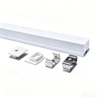 Profilé en aluminium LED personnalisé pour bande LED, canal de profilé LED pour éclairage LED, support de bande LED, barre de profilé LED en aluminium