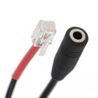 RJ9 RJ10 vers femelle 3.5mm CTIA Plug Audio Jack Câble adaptateur pour casque pour téléphone de bureau