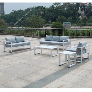 Divano moderno con divano e divano <span class=keywords><strong>da</strong></span> esterno con rivestimento a polvere bianca e divano <span class=keywords><strong>da</strong></span> <span class=keywords><strong>giardino</strong></span> in alluminio a forma di L - Product Image 6