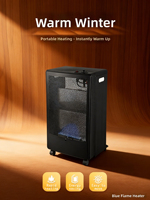 Chauffage infrarouge au gaz portable intérieur-extérieur avec brûleur en céramique, protection contre le basculement et la surchauffe, classe énergétique A+, design autoportant