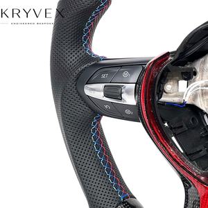 Volante Deportivo Kryvex de 3 Brazos en Fibra de Carbono con LED de Alto Rendimiento, 35 mm, para <span class=keywords><strong>BMW</strong></span> Serie F: F10, F30, F20, F22, F32, F36 - Product Image 2