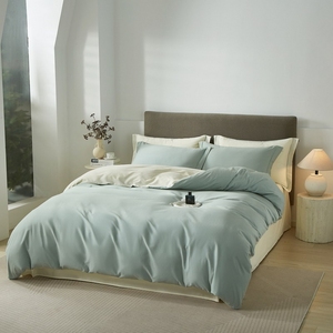 Parures de lit en bambou douces et personnalisées, couleurs blanches, de qualité supérieure, à prix abordable, avec draps plats - Product Image 1