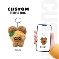 Personnages animés de jeu de peluches animaux de dessin animé mignon personnalisé porte-clés en peluche personnalisé
