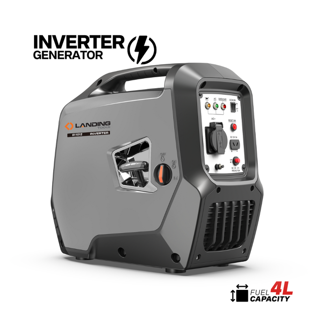 511012 Portable Silent 4-Stroke Gasoline Inverter Generator 2.0kW 230V 50Hz 79cc Electric/Recoil Start for Camping RV Home