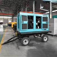 Groupe électrogène mobile Weichai 20 kW 22 kW 25 kVA 30 kVA, type remorque, avec auvent étanche IP23, pour alimentation de secours sur chantier