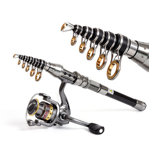 Canne à pêche télescopique 6m en fibre de carbone, action extra rapide, pour la pêche en eau salée, avec guides SIC pour la pêche en mer - Product Image 1