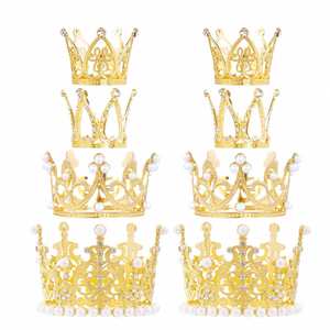 Small Christmas Crown <b>Cake</b> Topper Metal Birthday Party Decoration <b>Supplies</b> for <b>Cake</b> <b>Decorating</b> Use in Baking Number Shaped - Product Image 1
