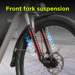 Bicicleta eléctrica urbana de 26 pulgadas con motor de 500W, batería de litio de 10.4Ah, suspensión completa, para adultos. - Product Image 6