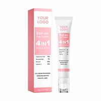 Sérum pour les yeux multi-effets personnalisable, rétinol, anti-rides, raffermissant, nourrissant, cernes, poches, crème pour les yeux avec rouleau de massage