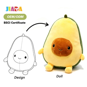 <span class=keywords><strong>Peluche</strong></span> a Forma di <span class=keywords><strong>Avocado</strong></span>, Giocattolo Imbottito, Cuscino, Regalo di Natale per Bambini, Design Personalizzato OEM ODM - Product Image 1