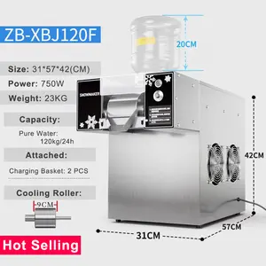 BesCool Commercial 60~180kg/24h Fast Ice Maker Machine for Restaurants Food Shops OEM Factory Direct Snow and Ice Making Process